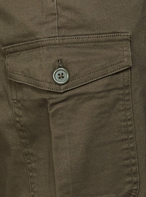 VH SPORTS Solid Slim Tapered Cargos