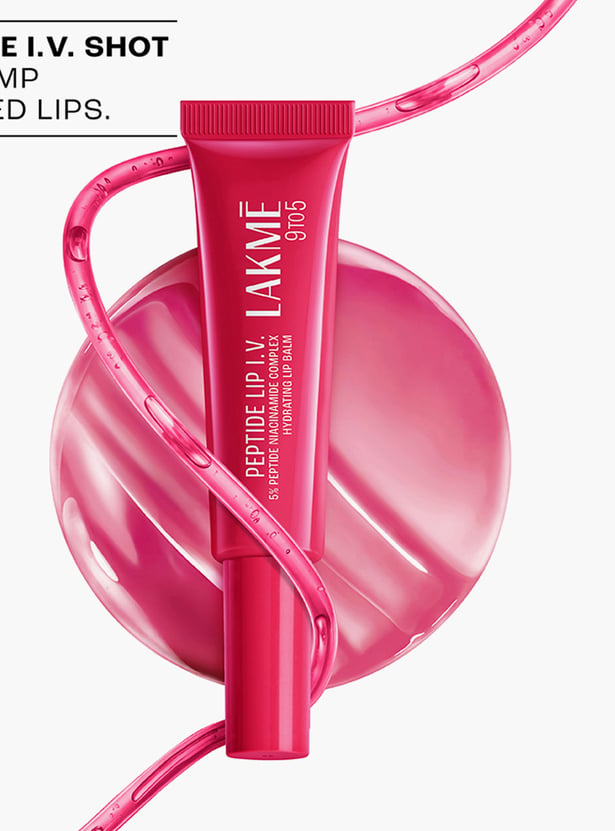 LAKME 9To5 Peptide Lip IV Hydrating Lip Balm - Peptalk Pink - 10g