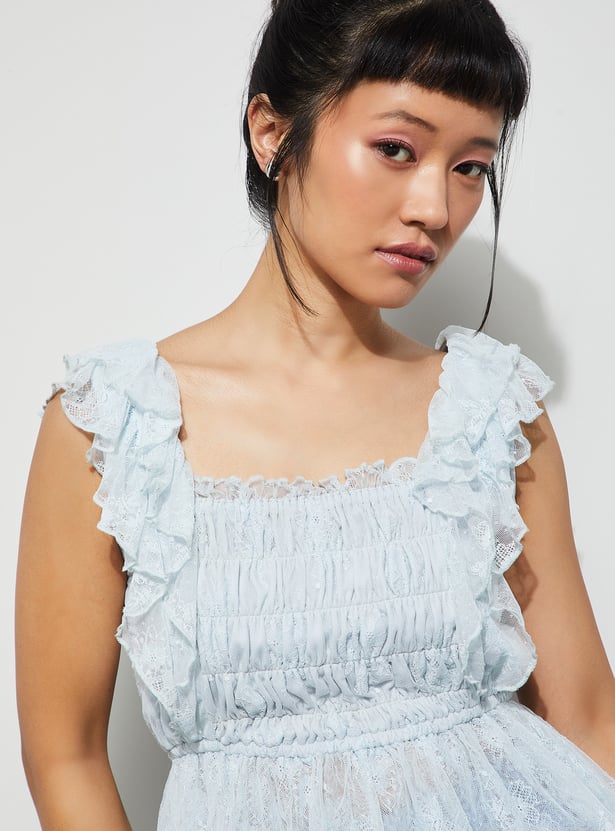 GINGER Lace Peplum Top