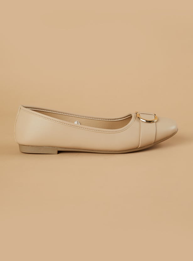 CODE Buckle Detail Ballerinas