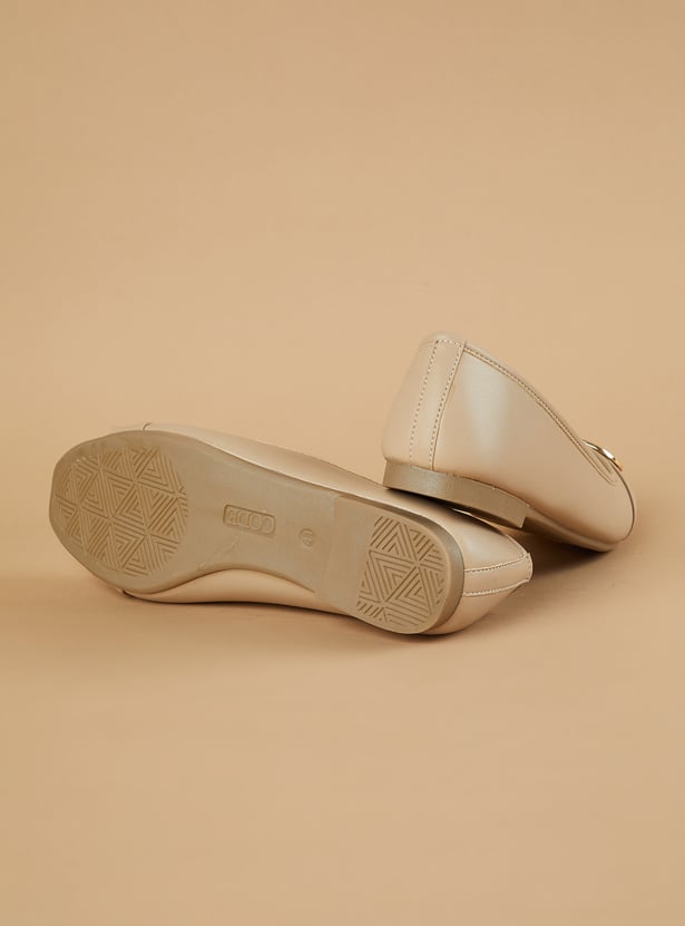 CODE Buckle Detail Ballerinas