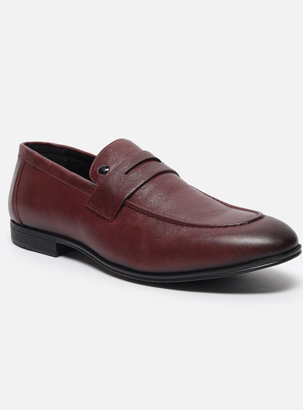 LOUIS PHILIPPE Solid Slip-Ons