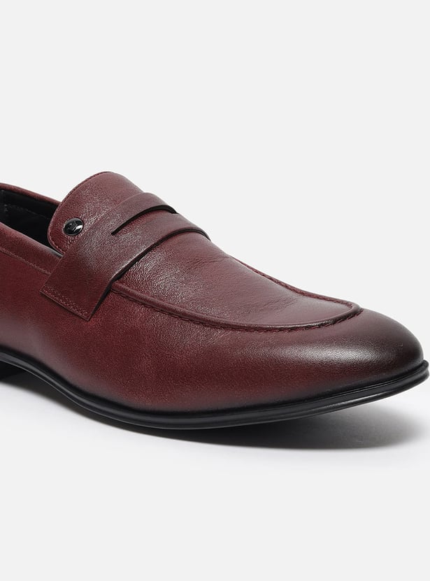LOUIS PHILIPPE Solid Slip-Ons