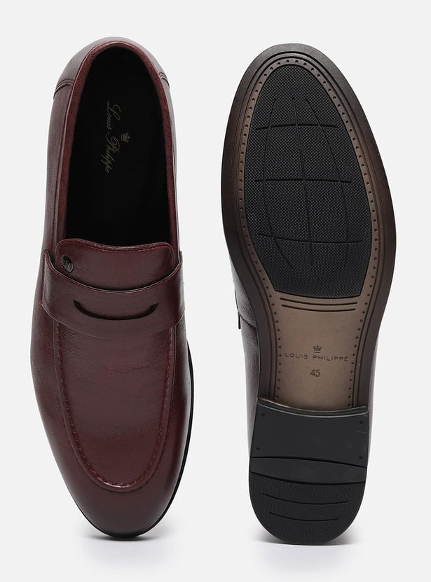 LOUIS PHILIPPE Solid Slip-Ons