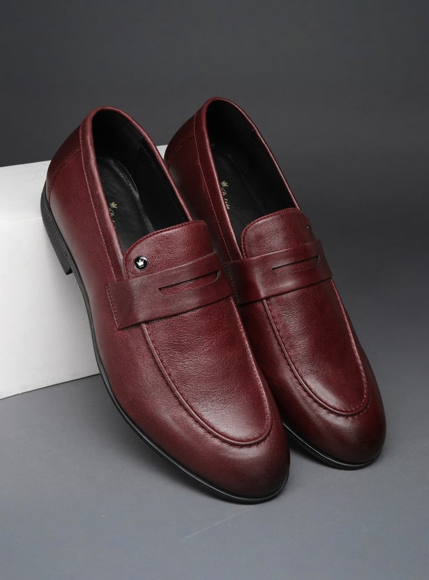 LOUIS PHILIPPE Solid Slip-Ons