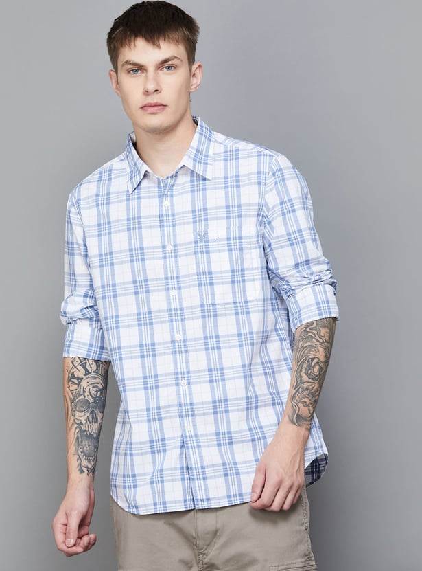 AMERICAN EAGLE Checked Regular Fit Shirt