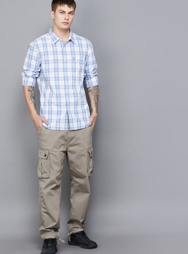 AMERICAN EAGLE Checked Regular Fit Shirt