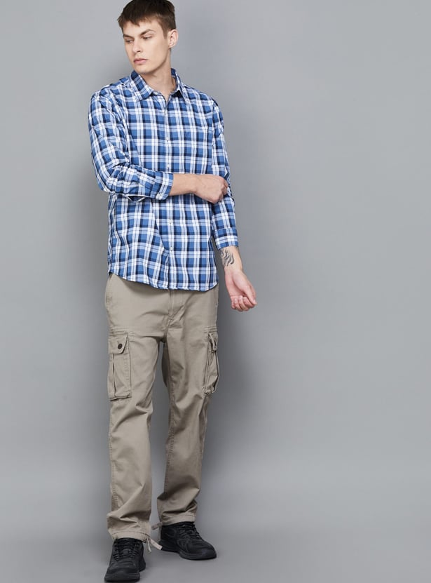 AMERICAN EAGLE Checked Slim Fit Shirt