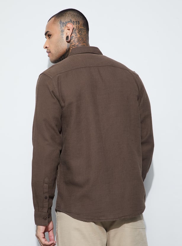 FAME FOREVER Solid Regular Fit Shirt