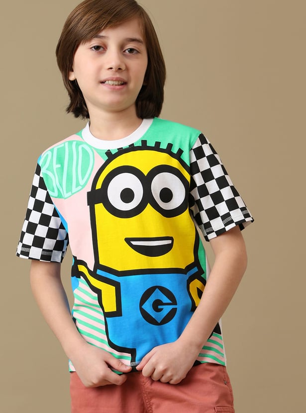 KIDSVILLE Boys Minions Print T-shirt