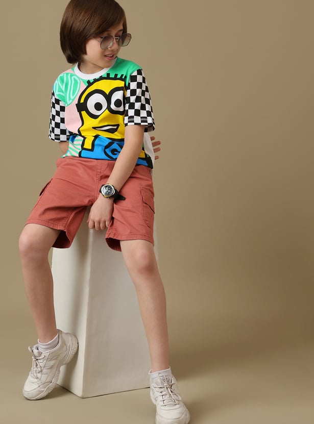 KIDSVILLE Boys Minions Print T-shirt