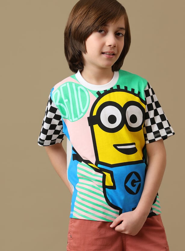 KIDSVILLE Boys Minions Print T-shirt