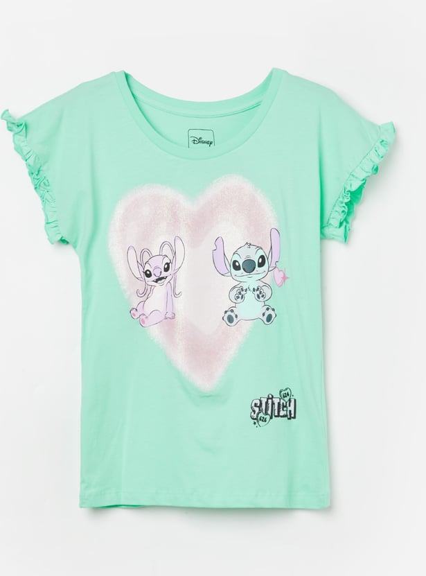 KIDSVILLE Girls Lilo & Stitch T-shirt