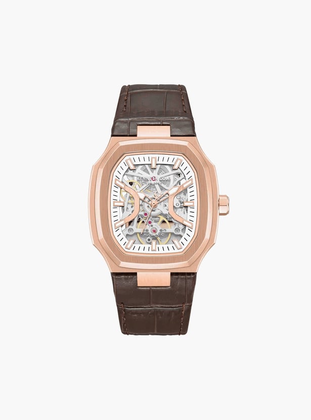 KENNETH COLE Kc Drops Jan26 Skeleton Automatic Watch - KCWGX0099306MNW