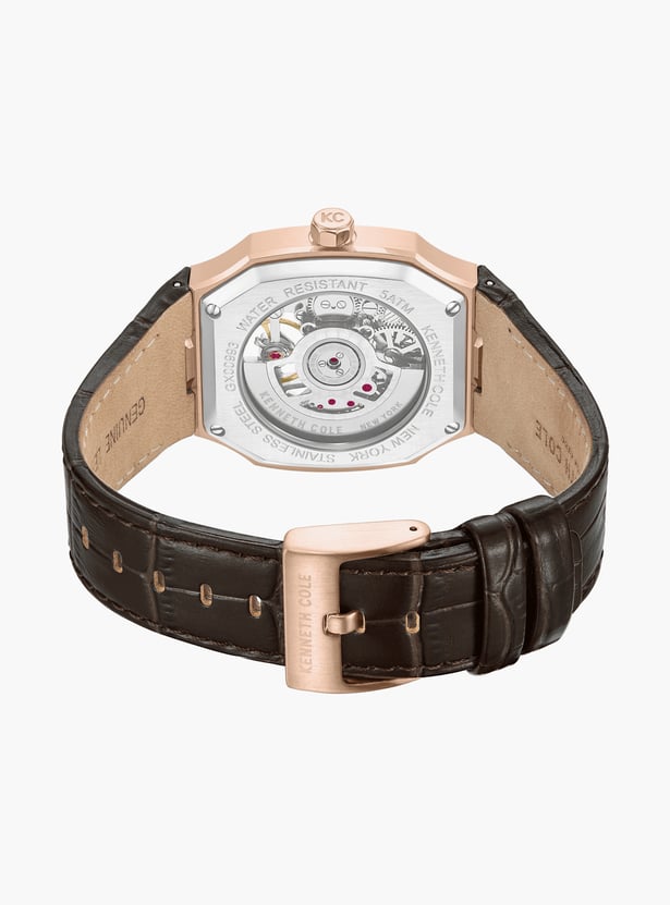 KENNETH COLE Kc Drops Jan26 Skeleton Automatic Watch - KCWGX0099306MNW