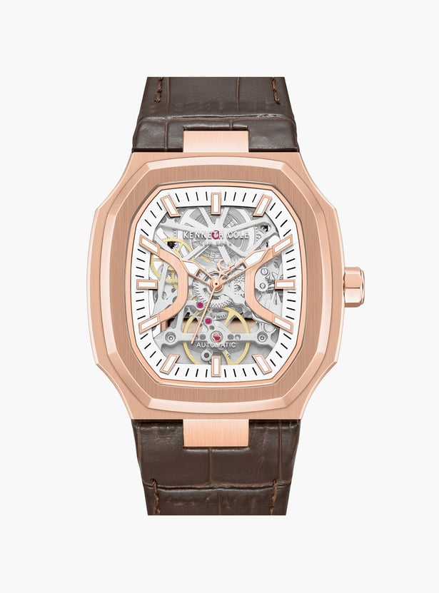 KENNETH COLE Kc Drops Jan26 Skeleton Automatic Watch - KCWGX0099306MNW