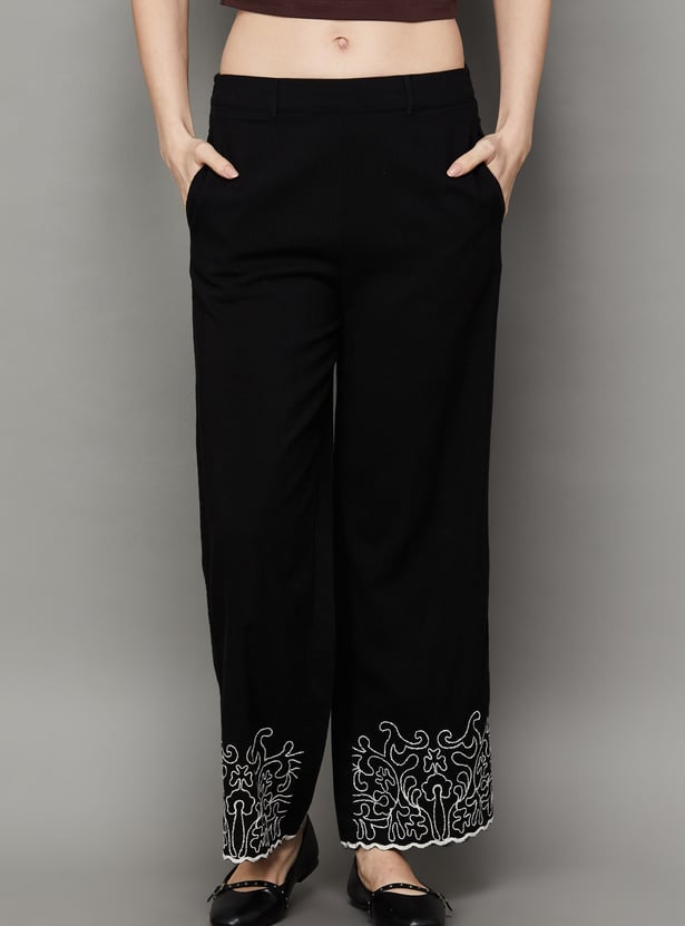 ONLY Embroidered Trousers