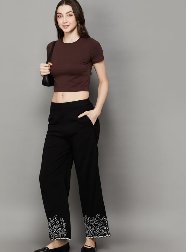 ONLY Embroidered Trousers