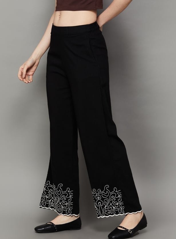 ONLY Embroidered Trousers