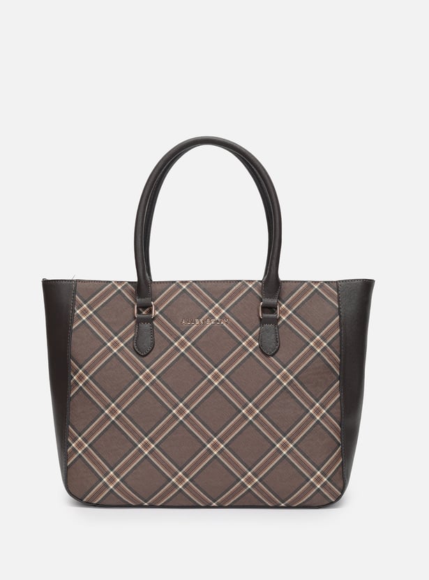 ALLEN SOLLY Checked Laptop Bag