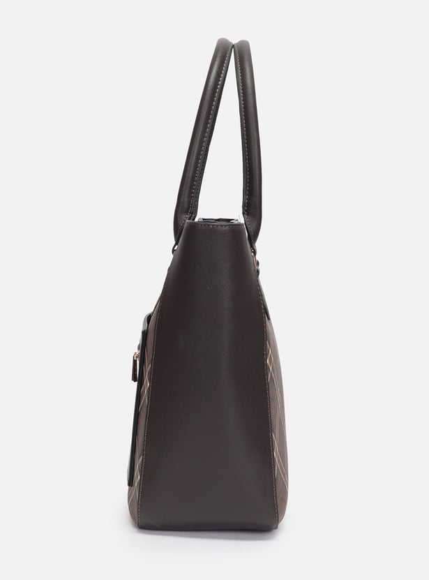 ALLEN SOLLY Checked Laptop Bag