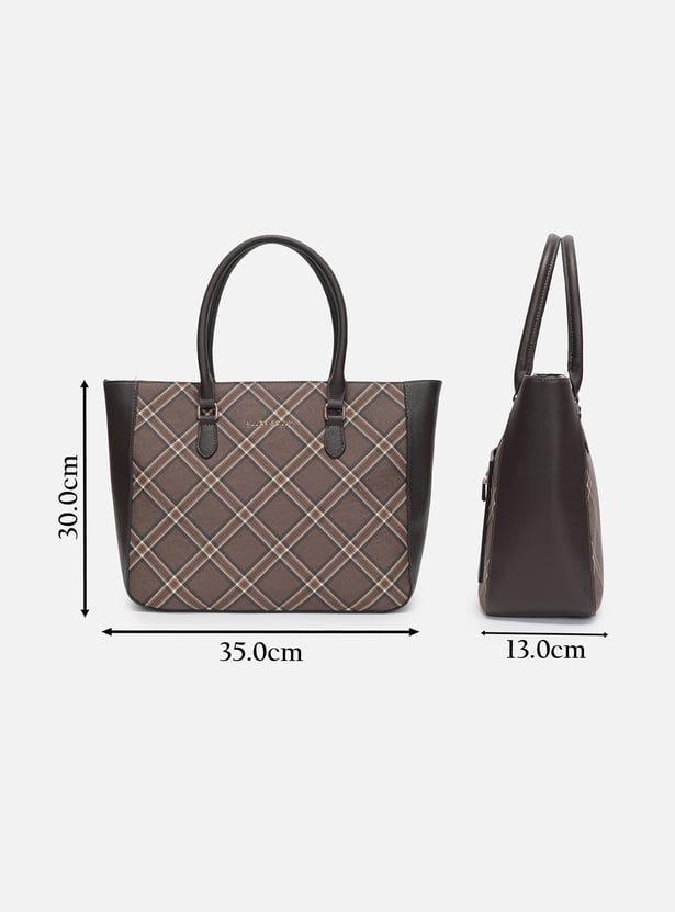 ALLEN SOLLY Checked Laptop Bag