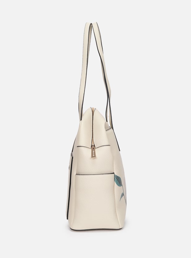 ALLEN SOLLY Floral Print Laptop Bag