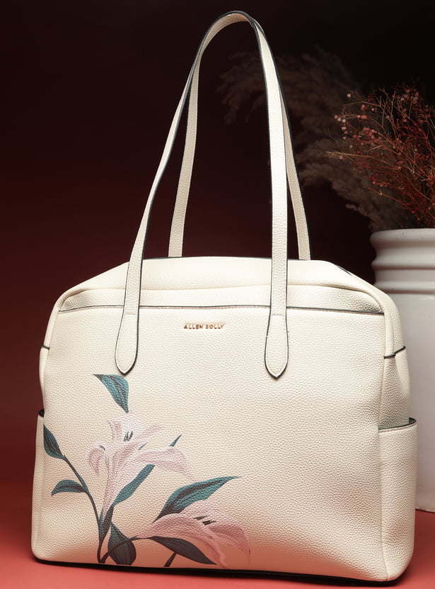 ALLEN SOLLY Floral Print Laptop Bag