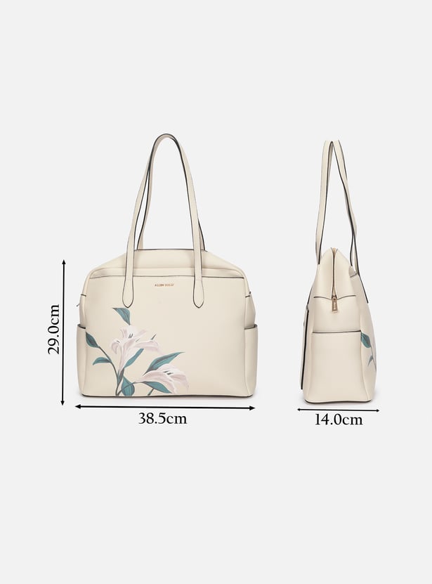ALLEN SOLLY Floral Print Laptop Bag