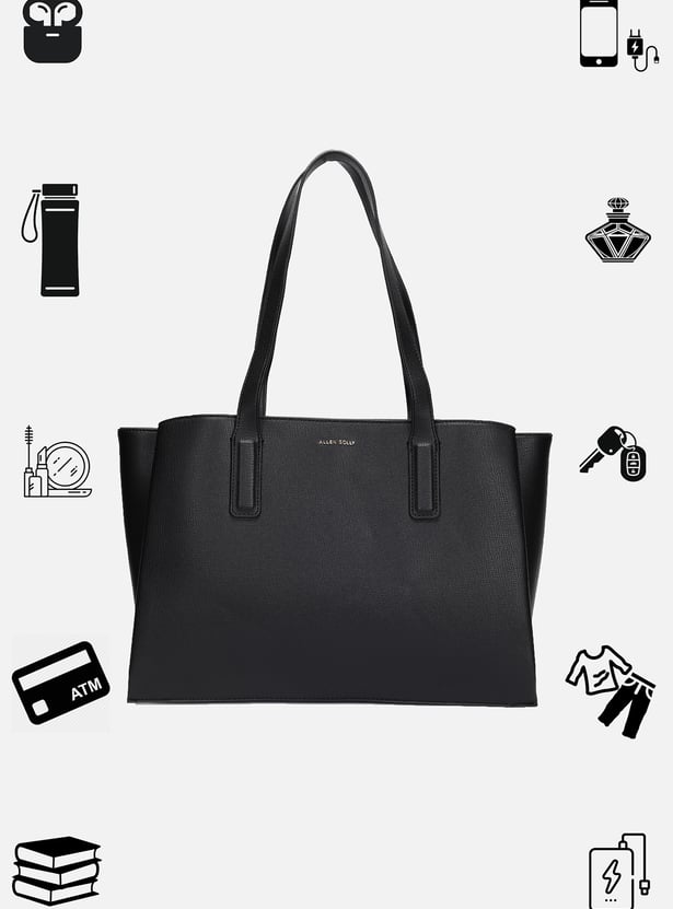ALLEN SOLLY Solid Laptop Bag