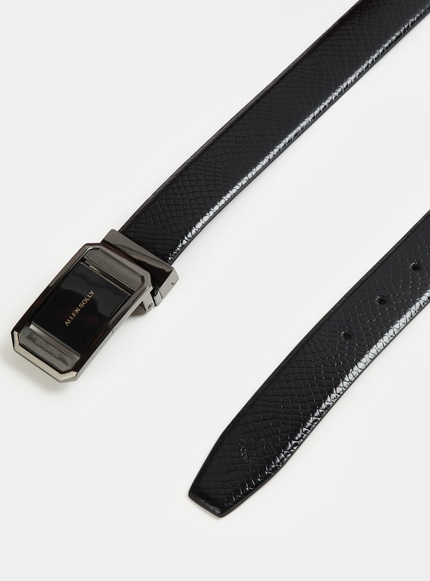 ALLEN SOLLY Textured Leather Belt