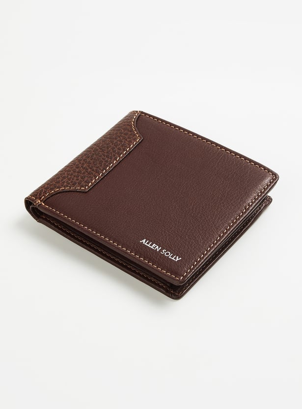 ALLEN SOLLY Textured Leather Bi-Fold Wallet