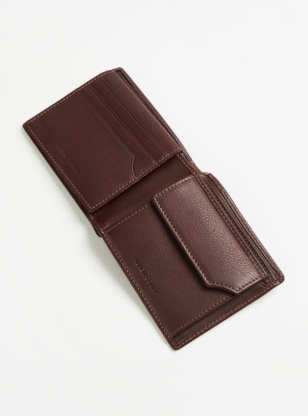 ALLEN SOLLY Textured Leather Bi-Fold Wallet