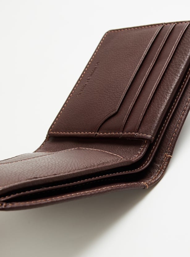 ALLEN SOLLY Textured Leather Bi-Fold Wallet