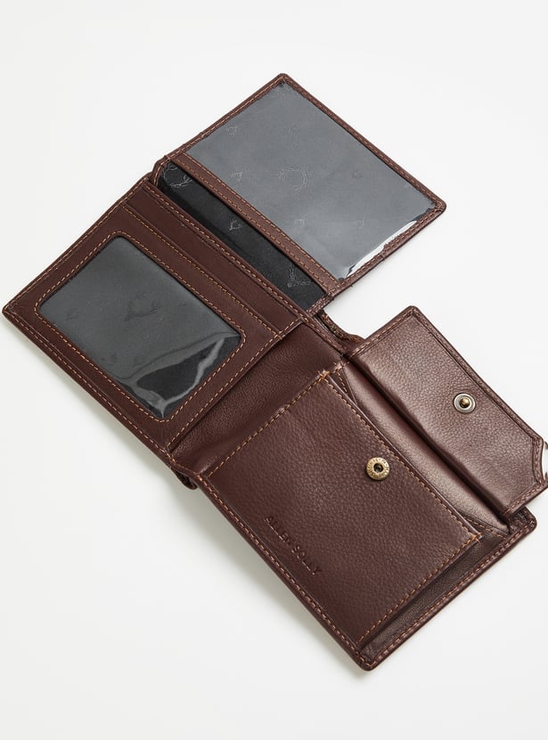 ALLEN SOLLY Textured Leather Bi-Fold Wallet