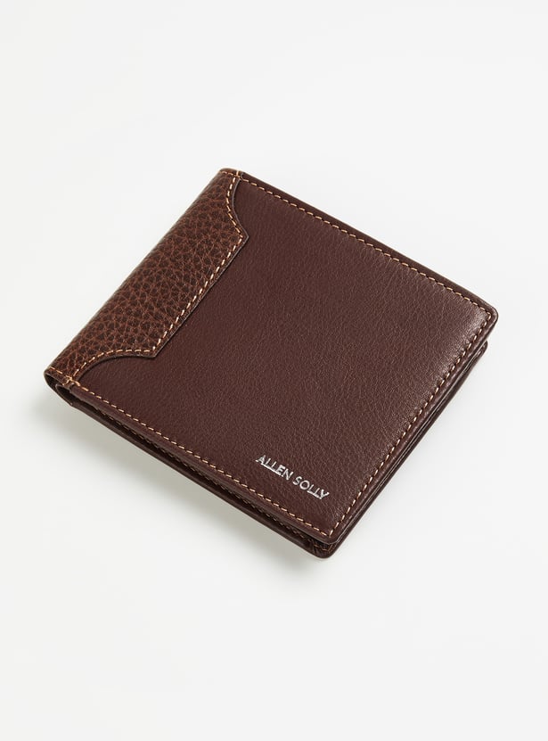 ALLEN SOLLY Textured Leather Bi-Fold Wallet