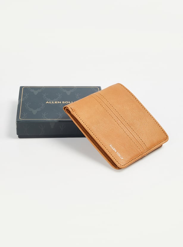ALLEN SOLLY Textured Bi-Fold Wallet