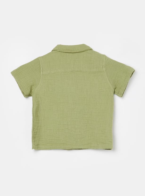 FAME FOREVER Boys Embroidered Shirt