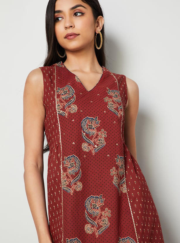 MELANGE Printed Straight Kurta