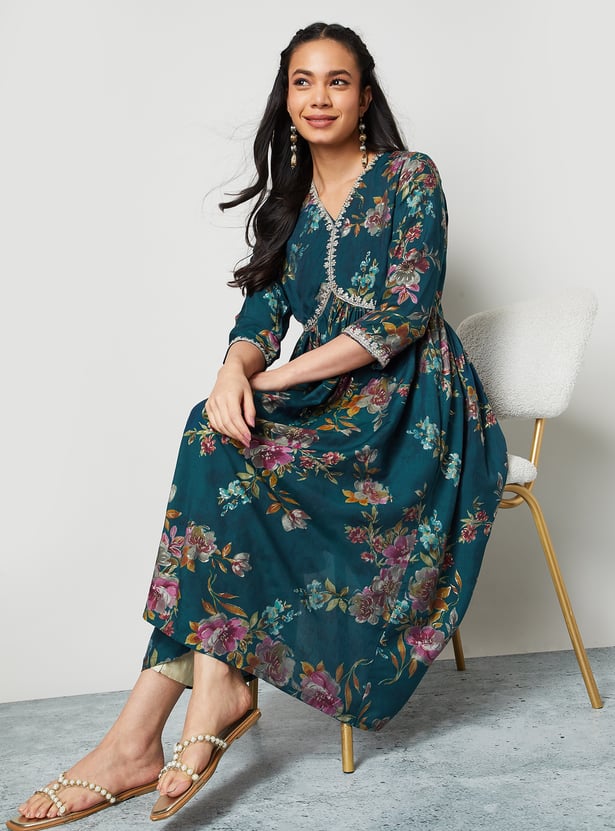 MELANGE Embroidered Anarkali Kurta