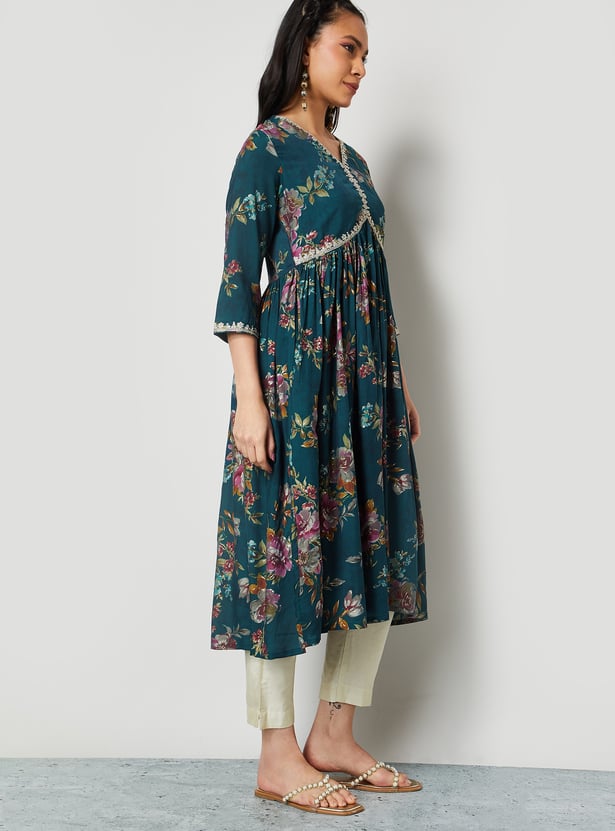 MELANGE Embroidered Anarkali Kurta