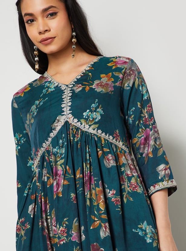 MELANGE Embroidered Anarkali Kurta