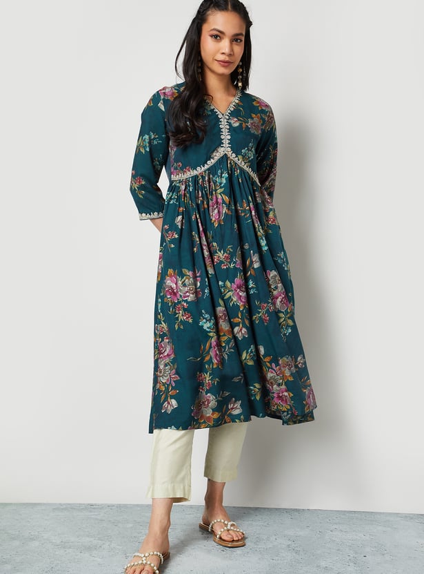 MELANGE Embroidered Anarkali Kurta