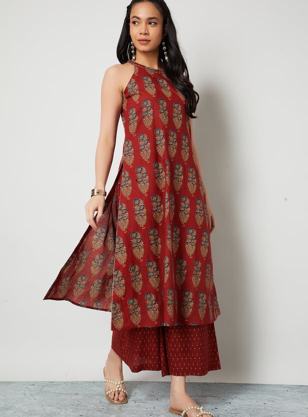 MELANGE Floral Print Kurta Set