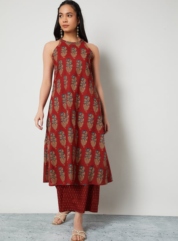 MELANGE Floral Print Kurta Set
