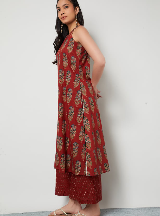 MELANGE Floral Print Kurta Set