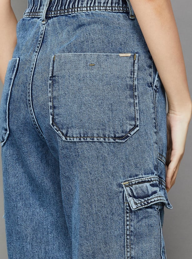 KRAUS Washed Denim Cargos