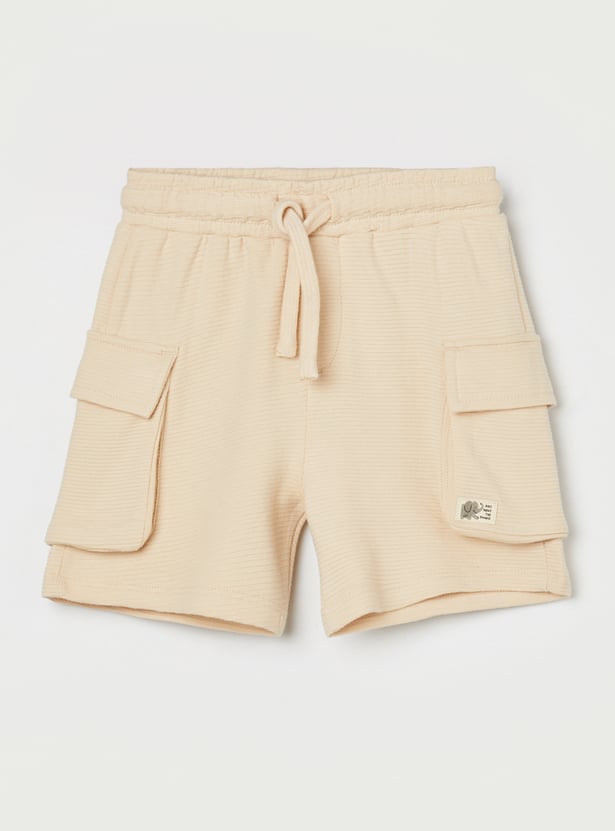 FAME FOREVER Boys Textured Cargo Shorts