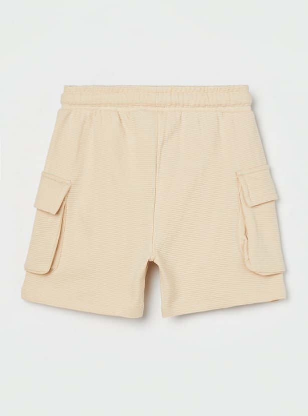 FAME FOREVER Boys Textured Cargo Shorts