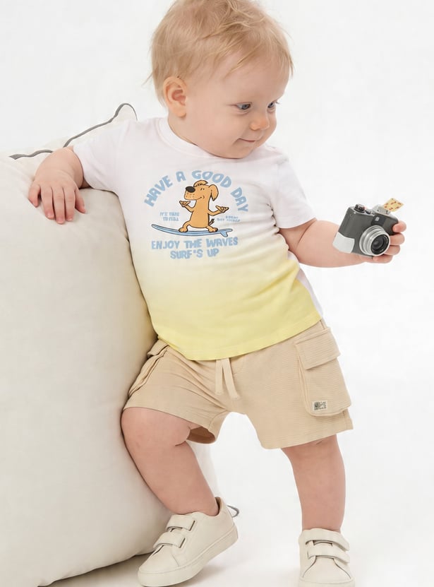 FAME FOREVER Boys Textured Cargo Shorts
